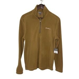 NWT Eddie Bauer Desert Tan Half Zip Pullover Fleece
